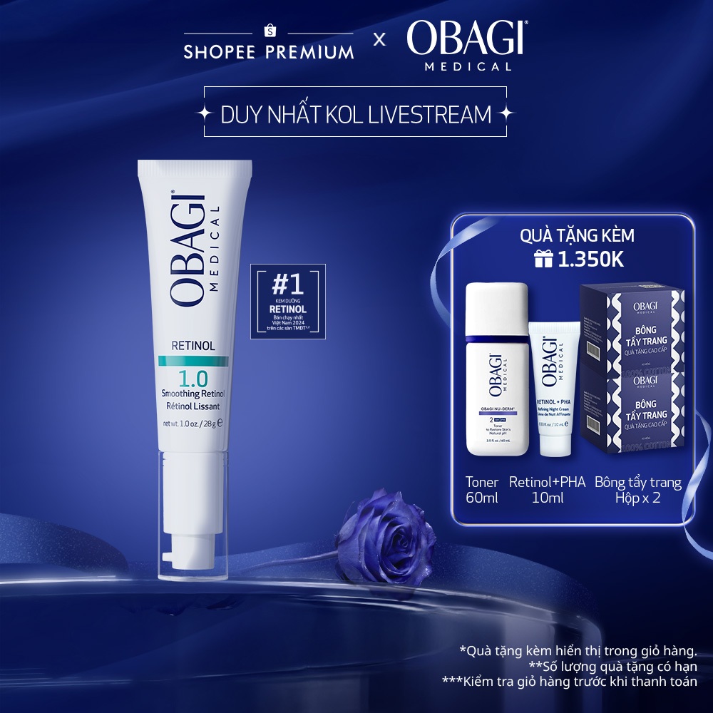 [Obagi x BK] [PHIÊN BẢN MỚI] Kem Chống Lão Hóa & Tái Tạo Da Obagi Retinol 1.0 28g.