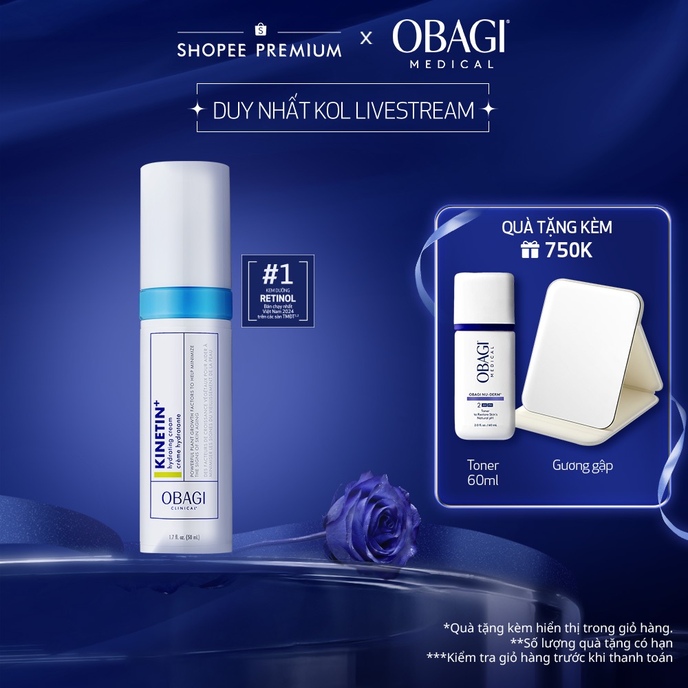 [Obagi x BK] Kem dưỡng phục hồi làm dịu da Obagi Clinical Kinetin+ Hydrating Cream 50ml