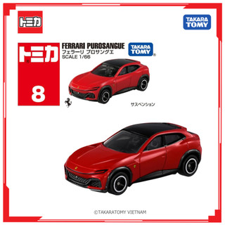 Xe mô hình Tomica No.8-13 Ferrari Purosangue Box 25 917410 Fullbox Nguyên seal Chính hãng TakaraTomy