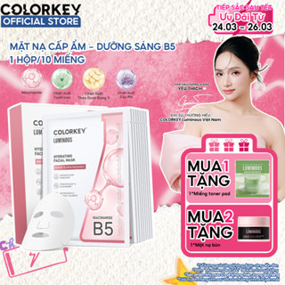 1 Hộp 10 Miếng Mặt Nạ Giấy COLORKEY LUMINOUS Vitamin B5 Hỗ Trợ Phục Hồi 25ml/miếng