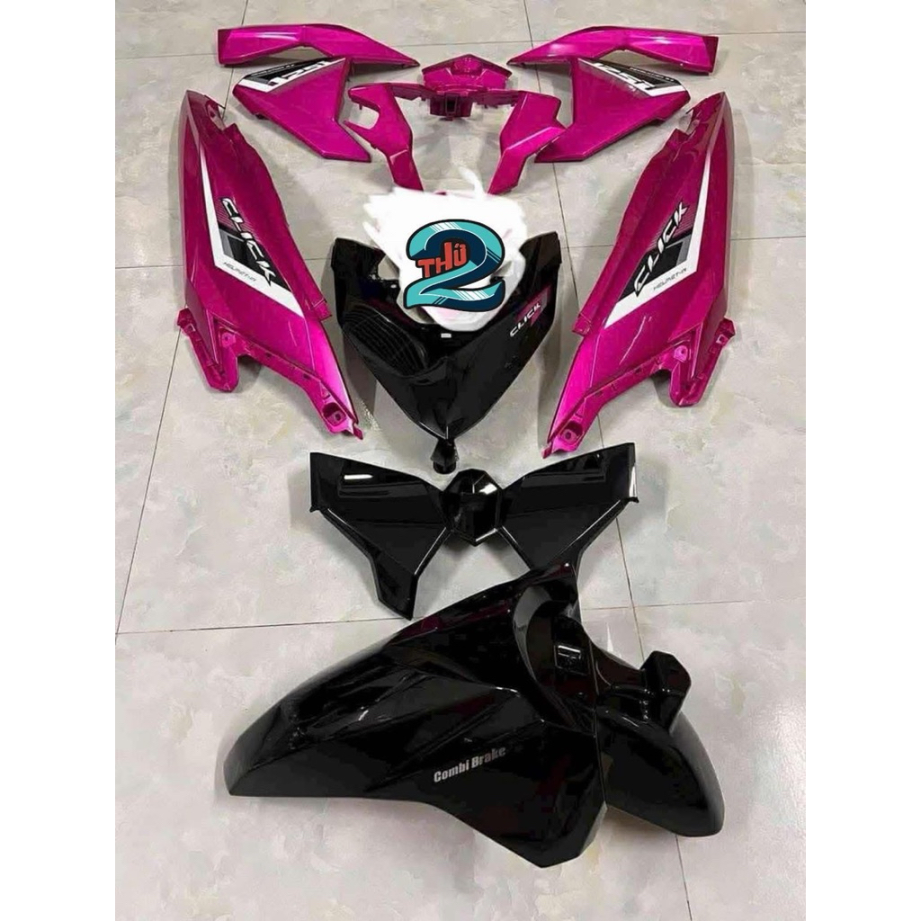 Dàn Áo xe Click 2015-2017 màu hồng ( Chưa bao gồm tem)