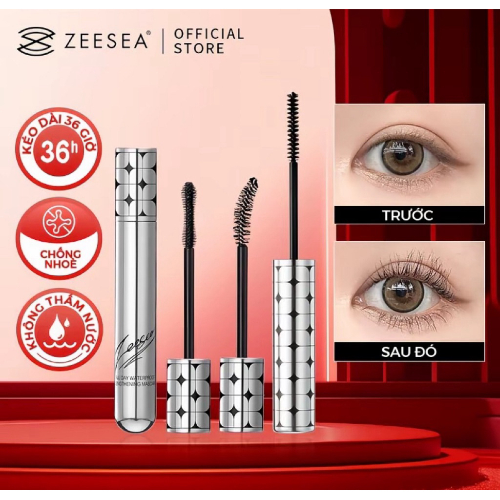 Mascara Zeesea Mascara Không Thấm Nước Lâu Trôi 36H Nhòe