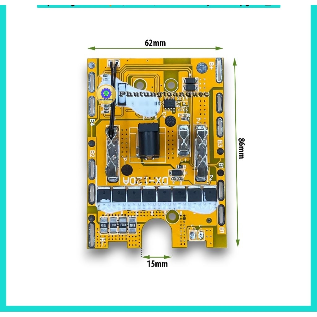 Mạch Pin, Xả Và Bảo Vệ Cell Pin Makita Chân 40mm, 5s1p, 5s2p, 5s3p, 5s4p