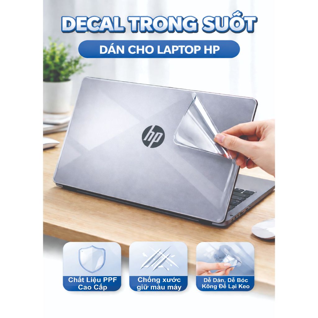 Decal Skin Trong Suốt PPF Nhám  Cho Laptop HP (ib Mã Máy) – Dán Bảo Vệ Laptop HP, Chống Xước, Giữ Mà