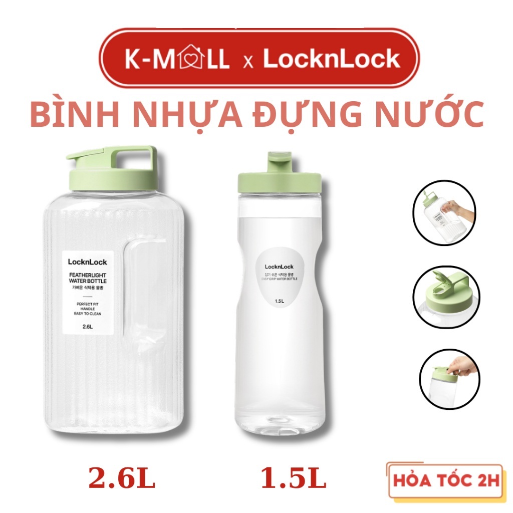 Bình Nước Nhựa LocknLock Bottle HAP739 2.6L HAP814 1.5L - K-MALL | BigBuy360 - bigbuy360.vn