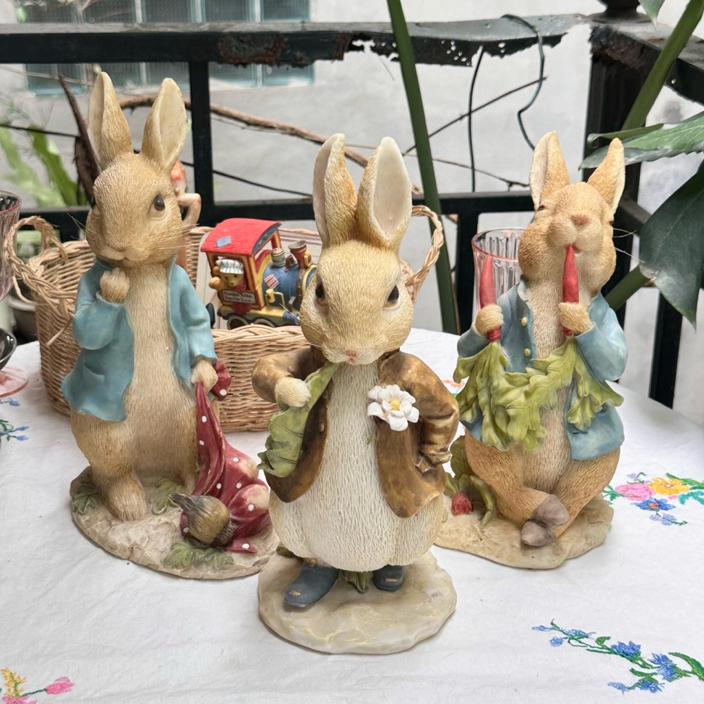 TƯỢNG THỎ PETER RABBIT SIZE LỚN DECOR CUTE VINTAGE