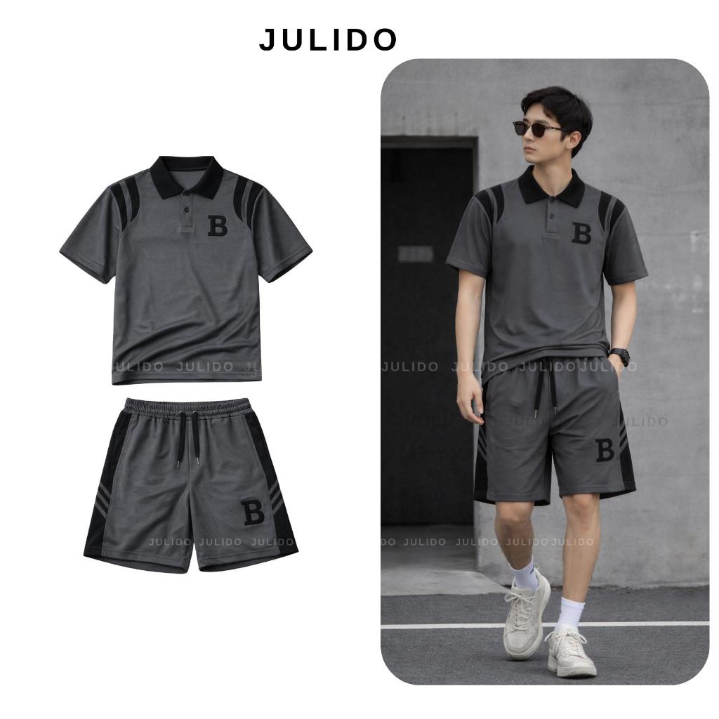 Bộ (Aó Polo + quần short) JULIDO Nam Đẹp Cao Cấp thêu logo.