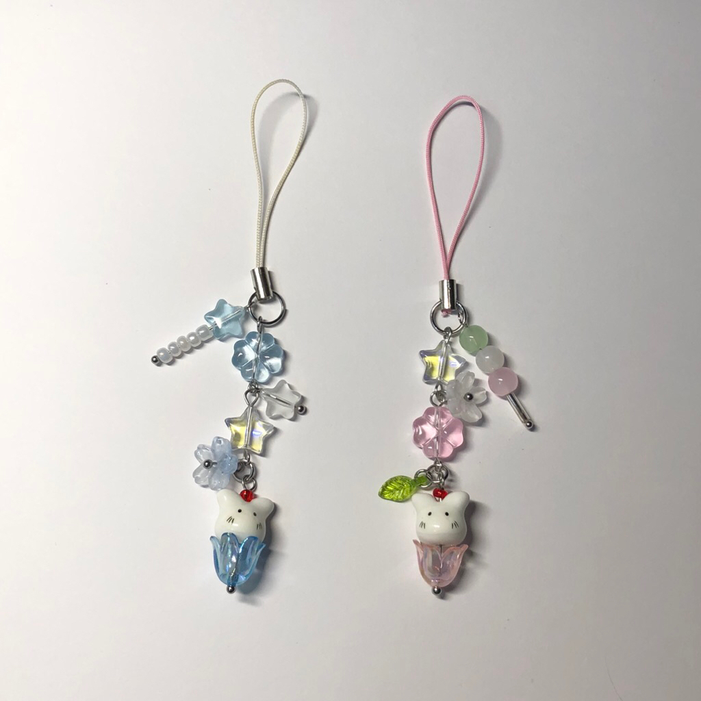 Dây Đeo Điện Thoại Thỏ Cream Soda Bunny Keyring