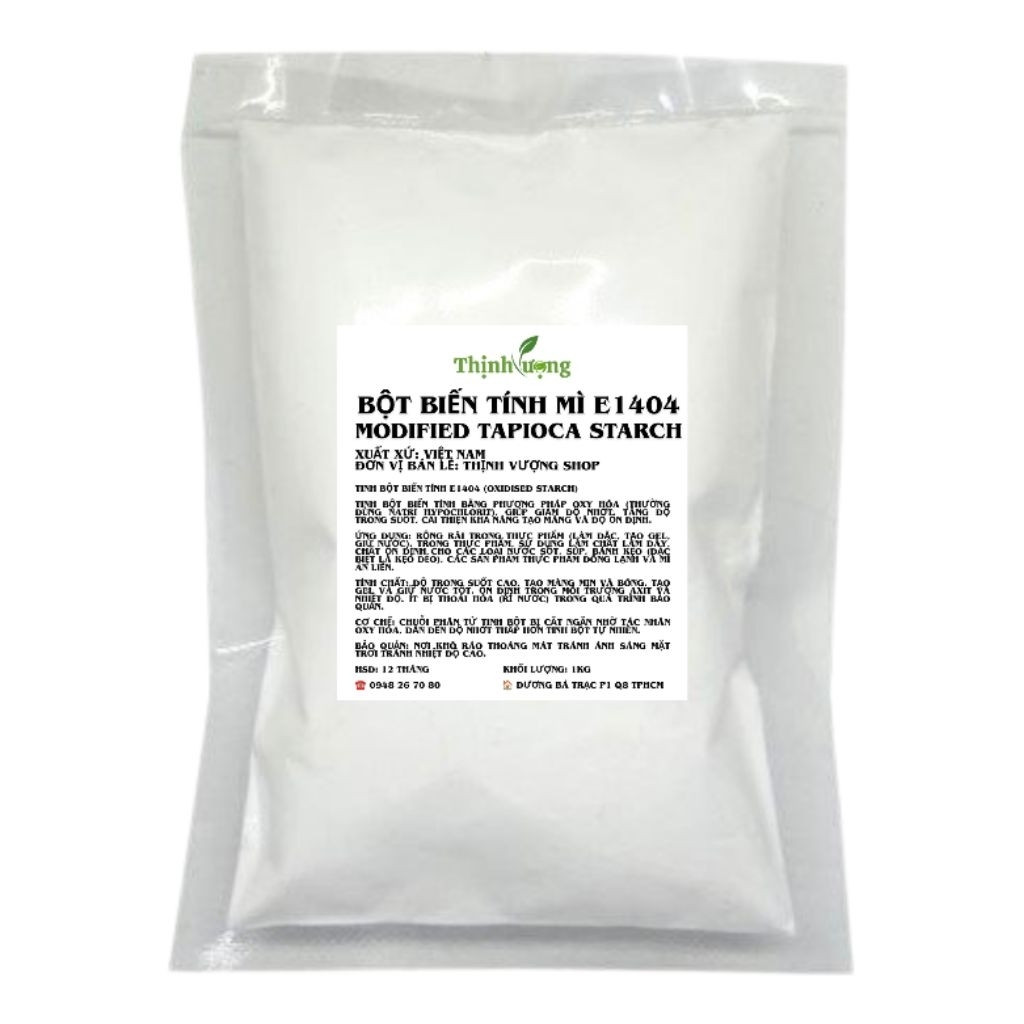 1KG Tinh Bột Biến Tính Mì E1404 Việt Nam - Oxidized Starch
