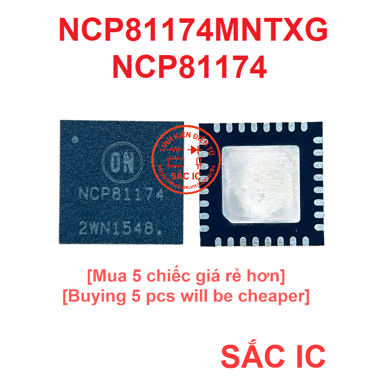 [N93] NCP81174 NCP81174MNTXG 81174 ic nguồn trên bo mạch - Mới nguyên bản - Original NEW