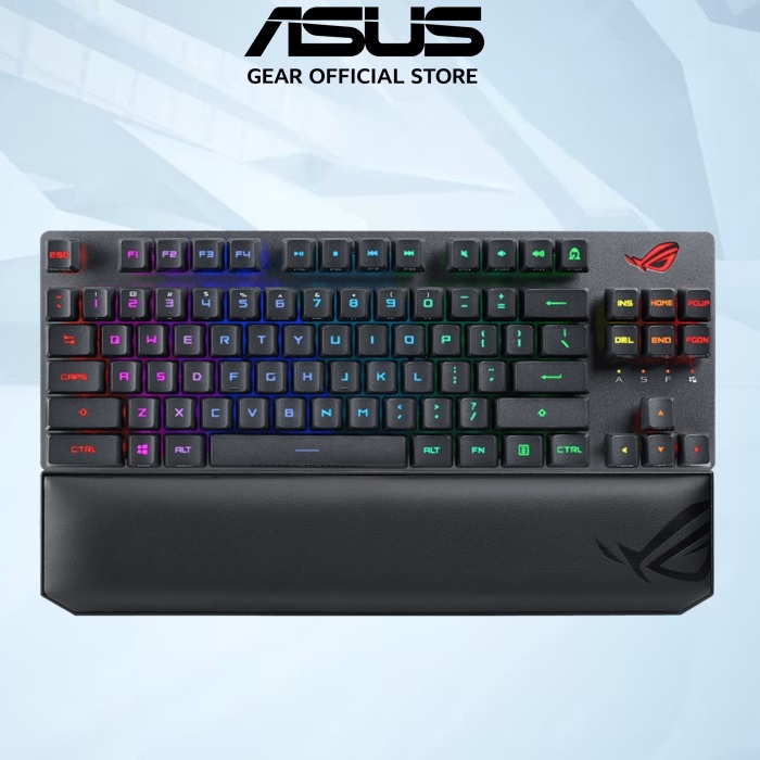 Bàn phím gaming không dây Asus ROG Strix Scope RX TKL Wireless Deluxe, Kết nối ba chế độ,Keycap PBT