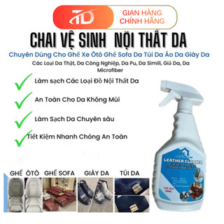 Xịt Vệ Sinh Nội Thất Ô Tô Leather Cleaner 500ml – Làm Sạch Ghế Da, Trần Nỉ, Taplo, Kính Xe