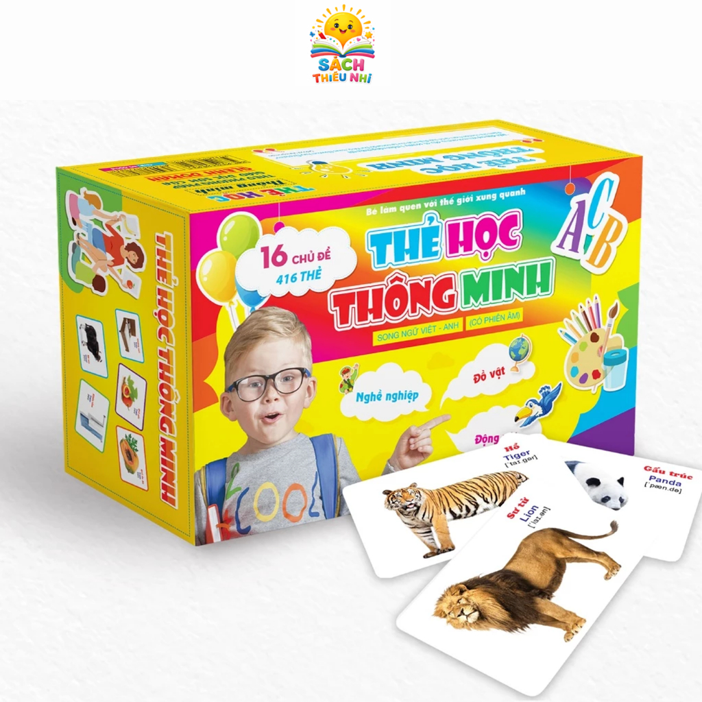 Sách Thẻ học Flashcard - Bộ Thẻ Học Thông Minh (416 Thẻ Flashcards Tiếng Anh 16 Chủ Đề)