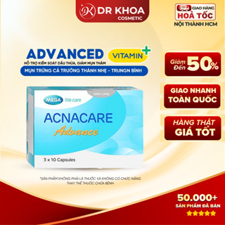 ACNACARE Advance Viên Uống Hỗ Trợ Giảm Mụn, Dầu Nhờn, Chống Lão Hóa Da (MEGA WE CARE) Hộp 30 Viên