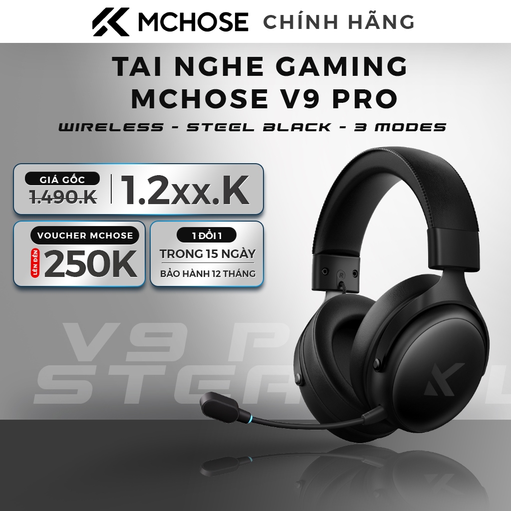 Tai nghe Gaming MCHOSE V9 Pro Wireless
