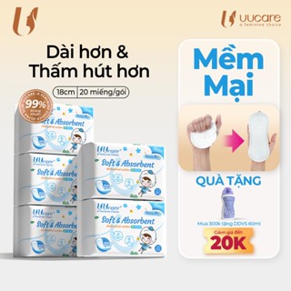 [Combo 2/5 gói] Băng Vệ Sinh UUcare Young Girl Hàng Ngày 18cm 20 Miếng/Gói mềm mại