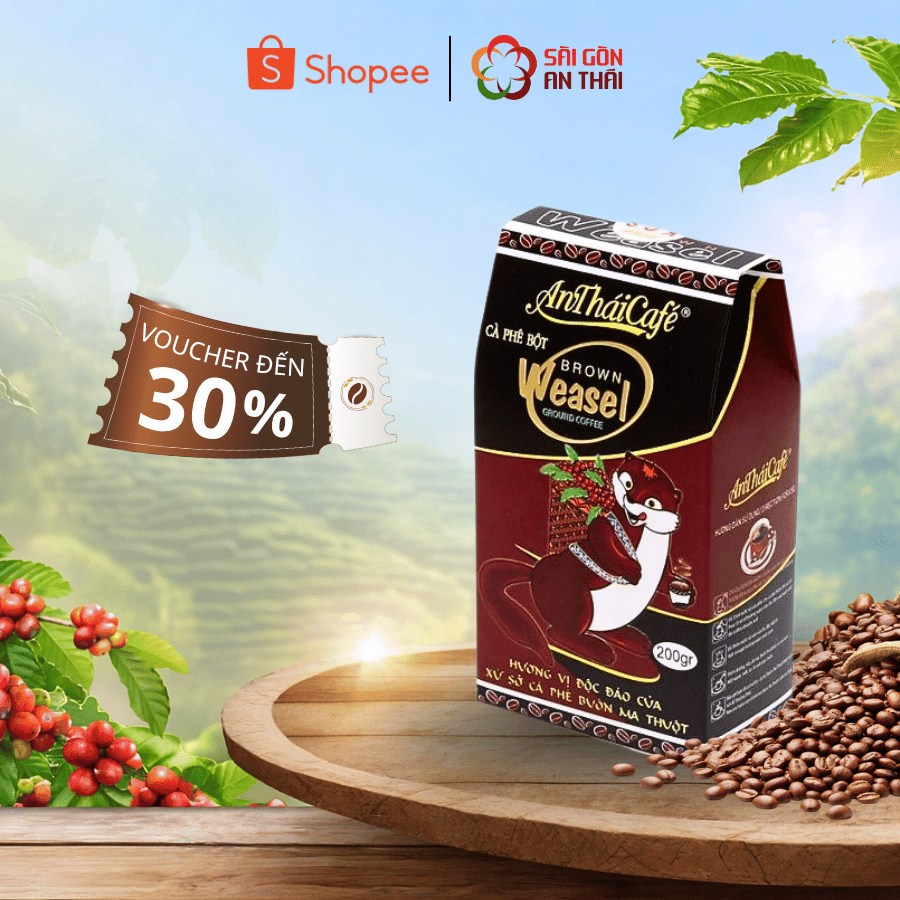 AnTháiCafé - Cà Phê Bột Chồn Nâu Brown Weasel (200g)