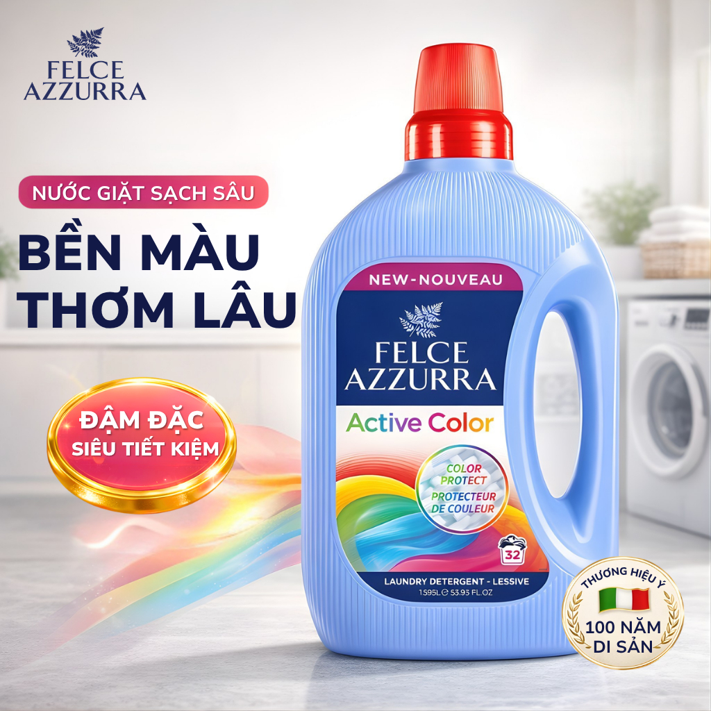 Nước Giặt Đậm Đặc Hương Nước Hoa Cao Cấp Felce Azzura - 1595 ml - NK Ý