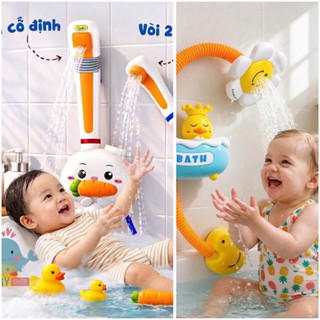Vòi Sen Đồ Chơi Cho Bé – Phun Nước Tự Động, Bé Tắm Vui Không Khóc, Gắn Tường Tiện Lợi