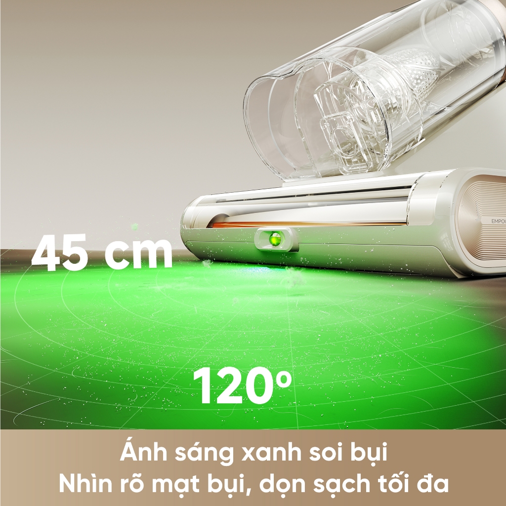 Dreame D20 Aura Máy hút bụi giường nệm diệt khuẩn LED UV | lực hút 16.000Pa | sấy khí nóng 3D 70°C | BH 24 tháng | BigBuy360 - bigbuy360.vn