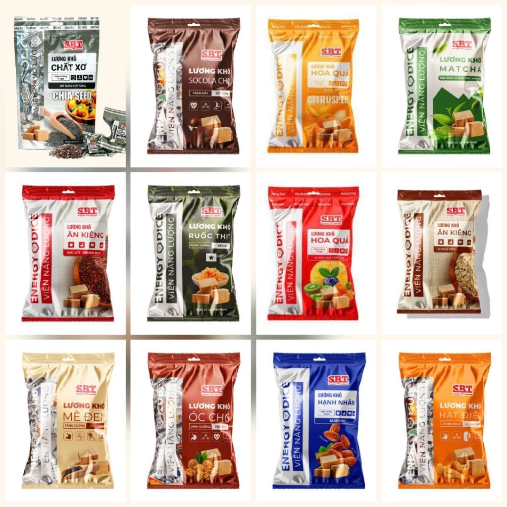 Lương khô Energy Dice của thương hiệu SBT