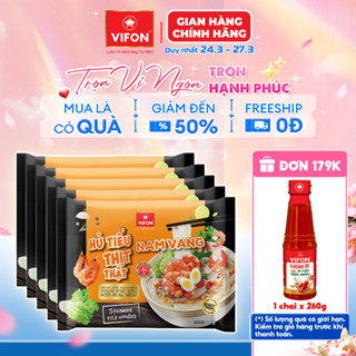 [VOUCHER HOT 15%] Set 5/ Set 10 Gói Hủ Tiếu Thịt Thật Hủ Tiếu Nam Vang/ Hủ Tiếu Sườn Heo VIFON 90gr/gói