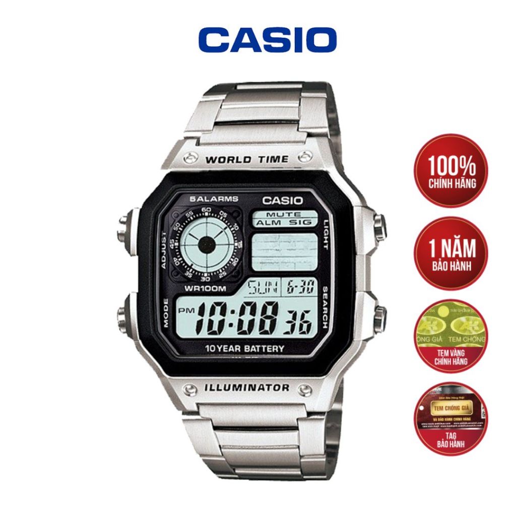 Đồng hồ Casio Timeless AE-1200WHD-1AVDF Chính Hãng