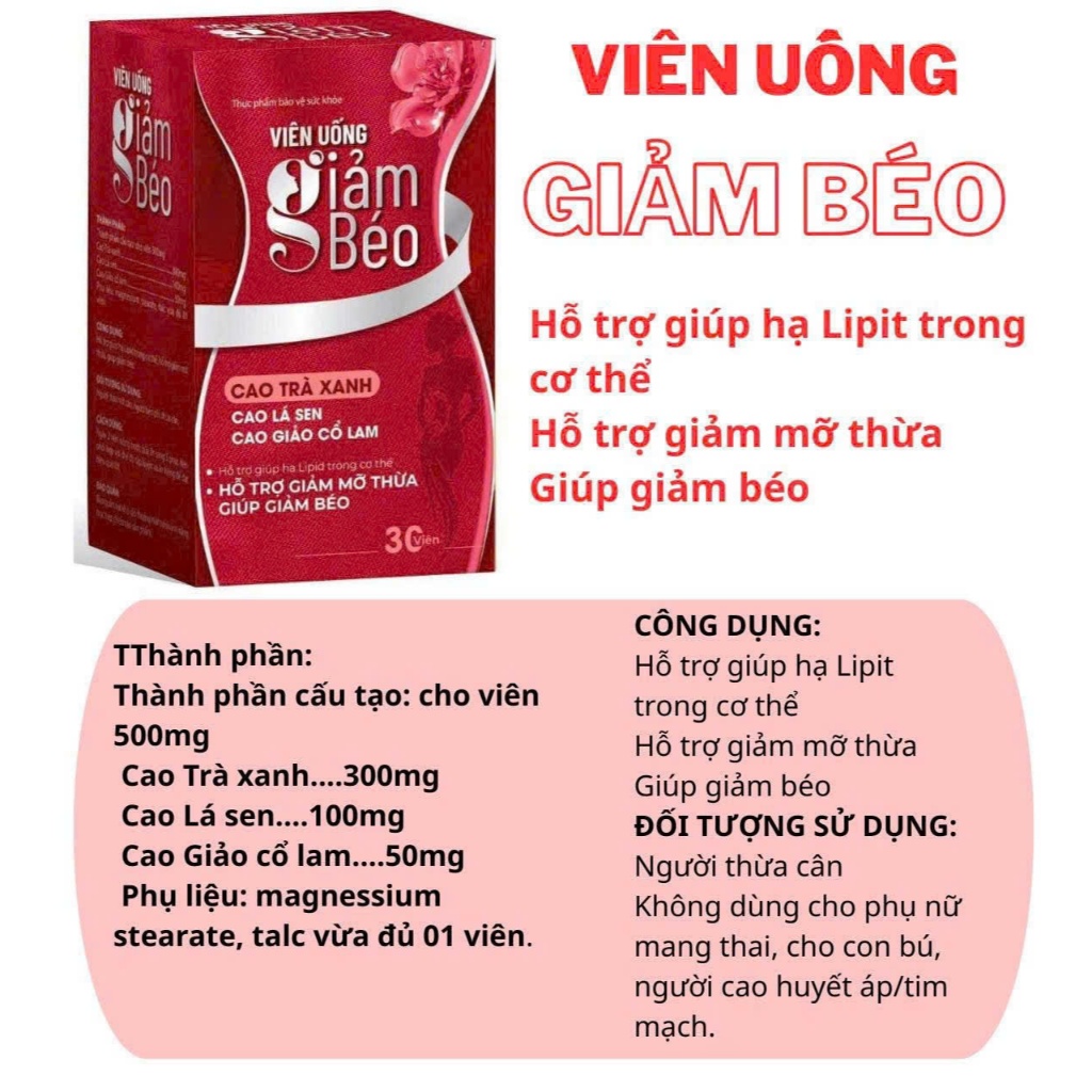 Viên uống giảm cân Sline Mẫu Mới Hộp 30 Viên Chính Hãng Cao Cấp ✔️️️ Viên giảm béo Sline Body đốt mỡ