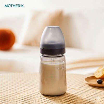 Bình sữa Mother-K nhựa PPSU cao cấp núm ti Silicone y tế 180ml