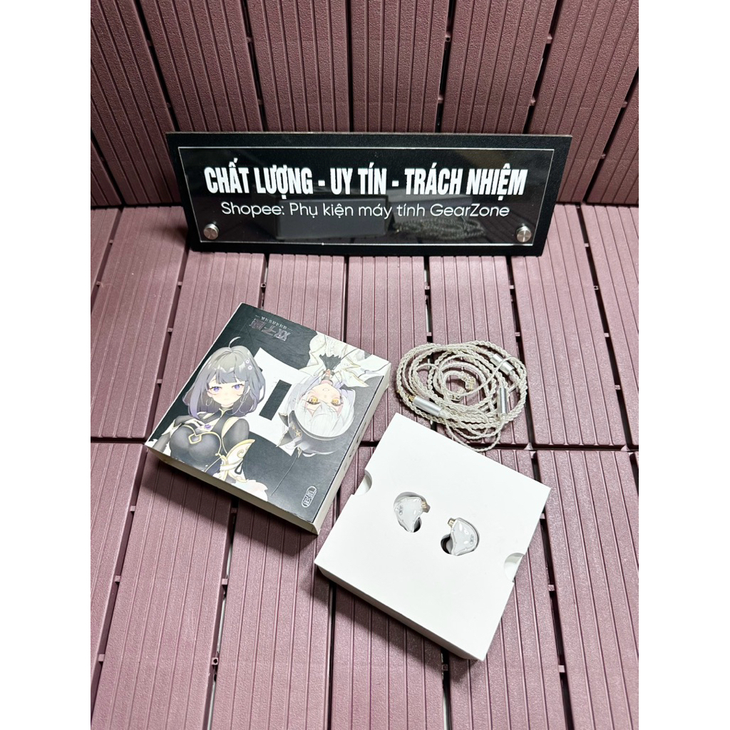 (TẶng dây chia) Tai nghe Gaming IEM FPS có dây Misheng Gemini +Soundcard HyperX | nhét tai |Có mic| 