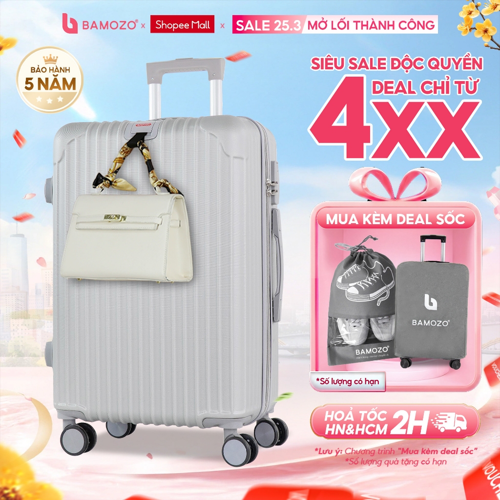 Vali Du Lịch Bamozo 8801 Size 20/24 Chất Liệu Nhựa ABS+PC Cao Cấp - Lỗi 1 Đổi 1 Trong 30 Ngày_8801