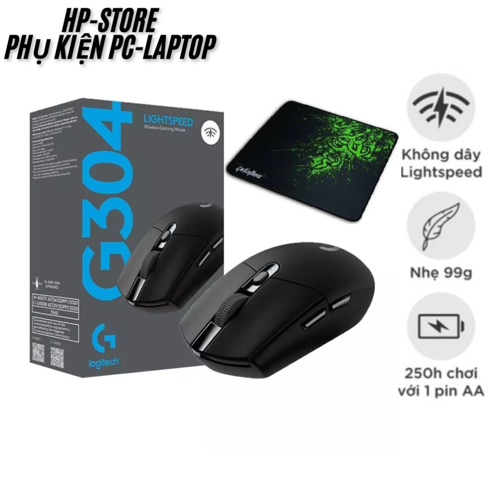 Chuột gaming không dây Logitech G304 - Cảm biến HERO 12000 DPI/Lightspeed, Hàng nhập khẩu - BH 12T