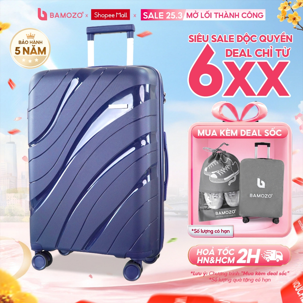 [🔥BEST SELLER] Vali Du Lịch B Bamozo Size 20/24/28 Nhựa PP Cao Cấp, Chống Vỡ Bảo Hành 5 Năm 1 ĐỔI 1 TRONG 30 NGÀY_Nancy