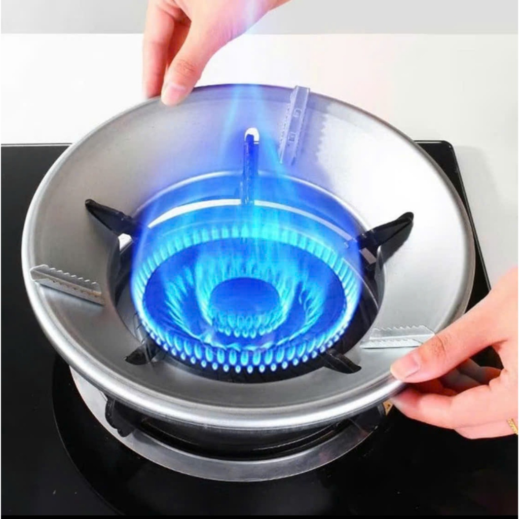 Vỉ Kiềng Chắn Gió Bếp Gas Tròn Giup Tiết Kiệm Gas, Giup Tập Trung Nhiệt Độ Nấu Đồ Ăn Nhanh Hơn