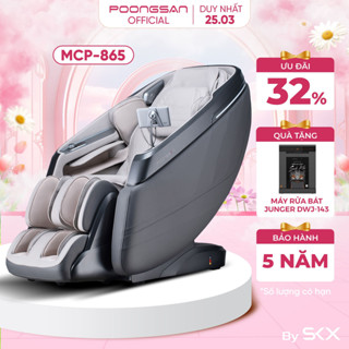 Ghế Massage Poongsan MCP-865 Điều Khiển Giọng Nói 24 Chế Độ Massage Công Nghệ Health Pro