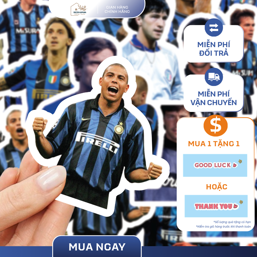 Set 36+ Hình Dán Sticker BigSize CLB Bóng Đá Legend Inter Milan,Trang Trí Mũ, Điện Thoai, Laptop (50