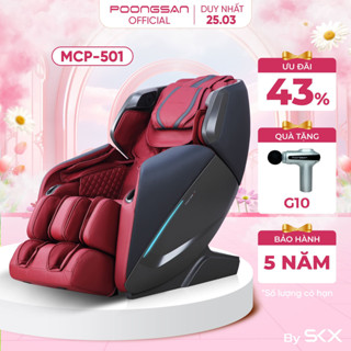 Ghế Massage POONGSAN MCP-501 Cao Cấp Công Nghệ Không Trọng Lực Zero Gravity 18 Chức Năng Massage Tự Động
