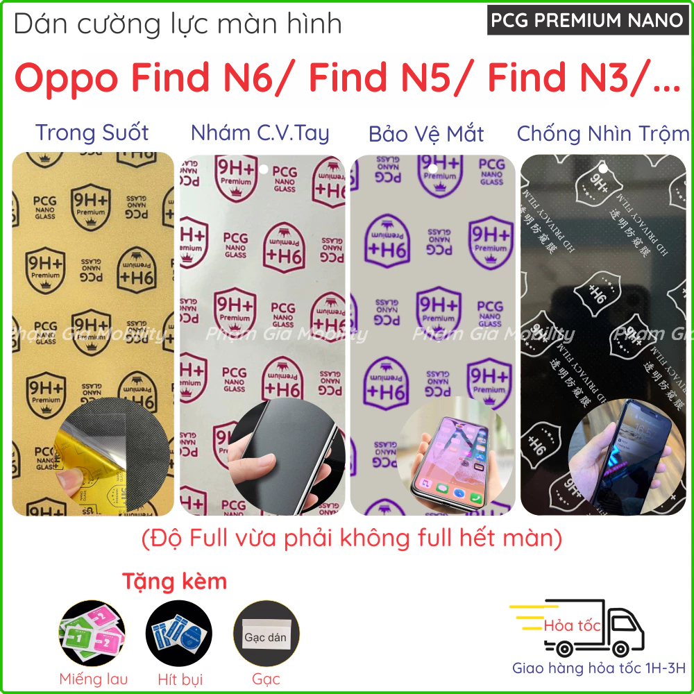 Dán màn hình ngoài dành cho Oppo Find N6 N5 N3 loại Nano dẻo siêu mỏng trong suốt, nhám, bảo vệ mắt,