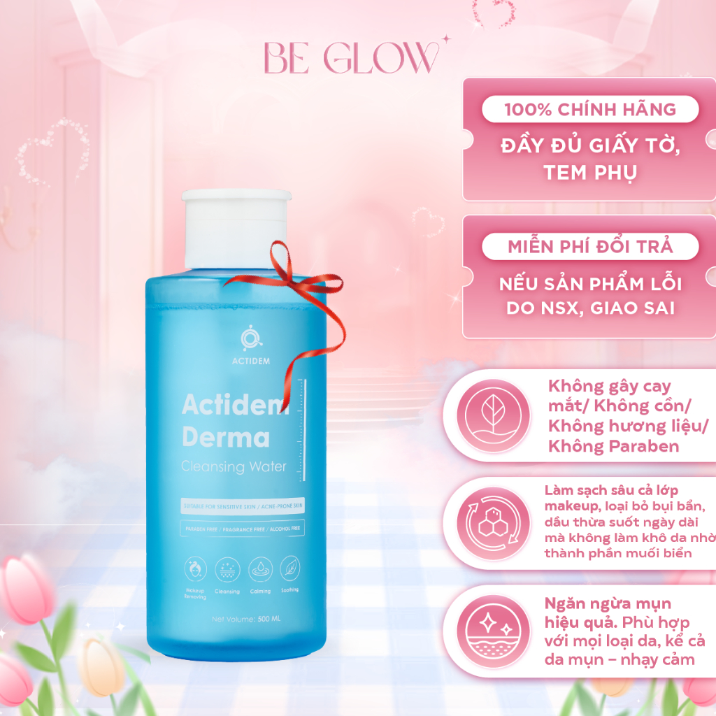 Nước Tẩy Trang Actidem Derma Cleansing Water 500ml - Be Glow Beauty