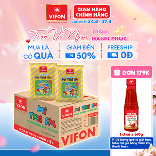 [VOUCHER 15%] Thùng 200 Gói Snack Mì Trẻ Em VIFON 15g Giòn Tan Vị Ngon Tuổi Thơ