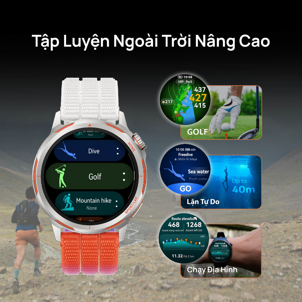 Đồng Hồ Thông Minh HUAWEI WATCH GT Runner 2 | Ultra Performance | Định Vị Siêu Chính Xác | Chế Độ Marathon Chuyên Nghiệp | BigBuy360 - bigbuy360.vn