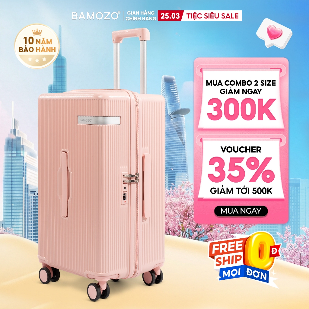 [MỚI] Vali Du Lịch Lumispace Bamozo Size 20/24/28, chất liệu nhựa  PC cao cấp, nâng cấp tính năng chống rạch_LUMI