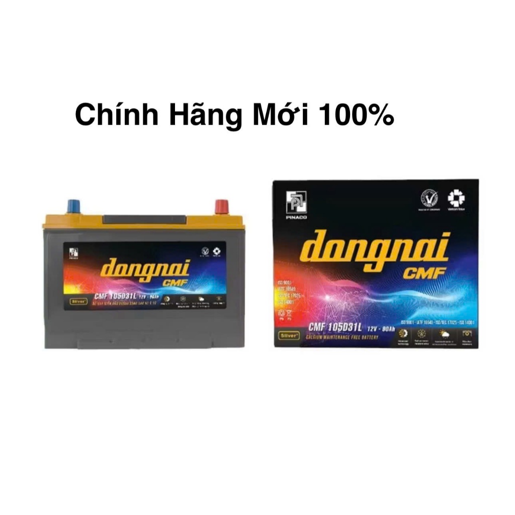 Bình ắc quy 12v khô miễn bảo dưỡng đồng nai CMF 105D31L | 12V - 90ah