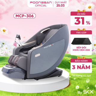 [KÉO GIÃN TOÀN THÂN] Ghế massage POONGSAN MCP-306 Công nghệ AI Đo Sức Khỏe + Massage Chân Guasha 20 Kỹ Thuật