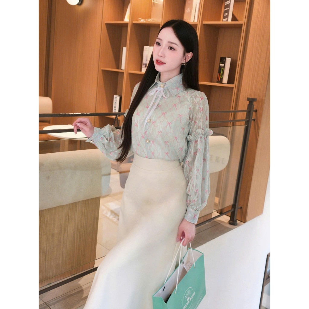 ADELINE HOUSE- SET ÁO VOAN HOA + CHÂN VÁY A THANH LỊCH- TK153.2 + TK157.3