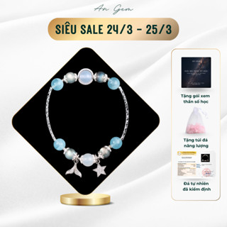 Vòng tay đá mix charm An Gem, lắc tay nữ mạ bạc phối đá