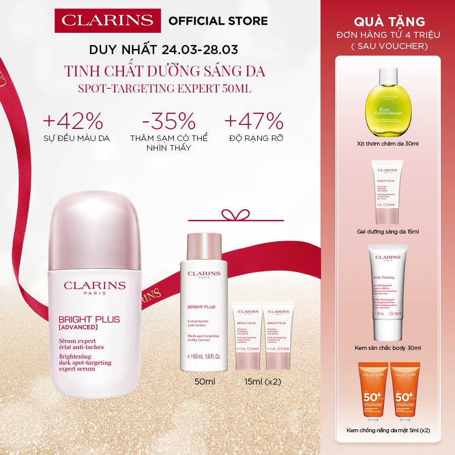 Tinh Chất Dưỡng Sáng Da Clarins Bright Plus [Advanced] Brightening Dark Spot-Targeting Expert Serum 
