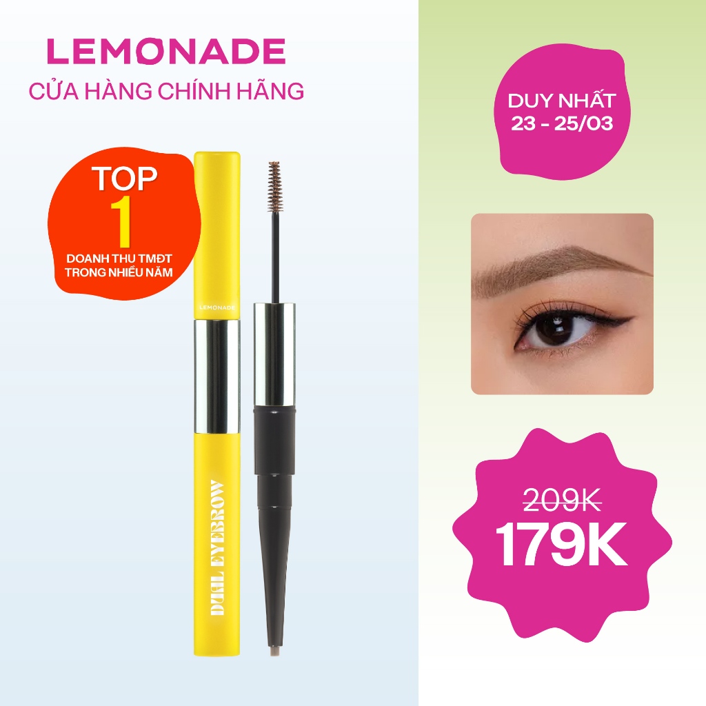 Chì kẻ mày 2 đầu Lemonade Dual Eyebrow 2.75g