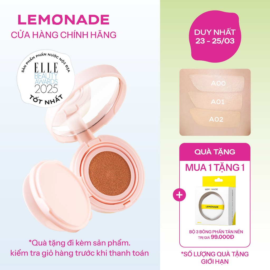 Phấn nước siêu kiềm dầu Lemonade Supermatte Cushion 15g