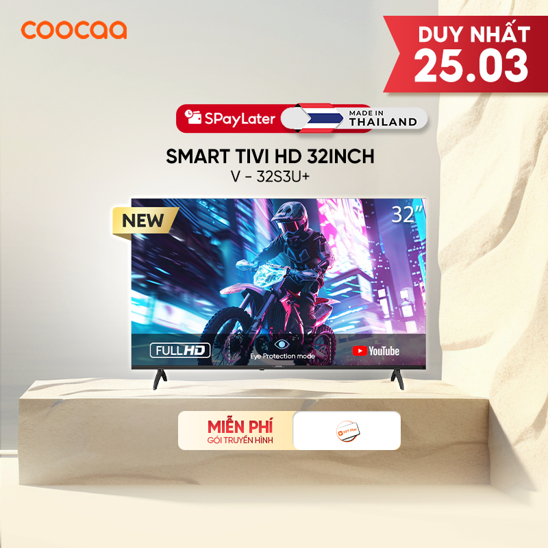 Smart TV HD Coocaa 32 Inch Wifi - Model 32S3U+